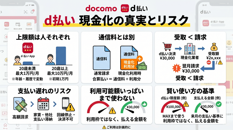 d払い現金化の確認すべきこと