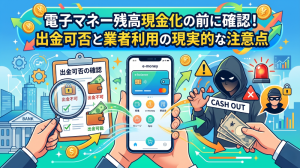 電子マネー残高現金化の前に確認！出金可否と業者利用の現実的な注意点