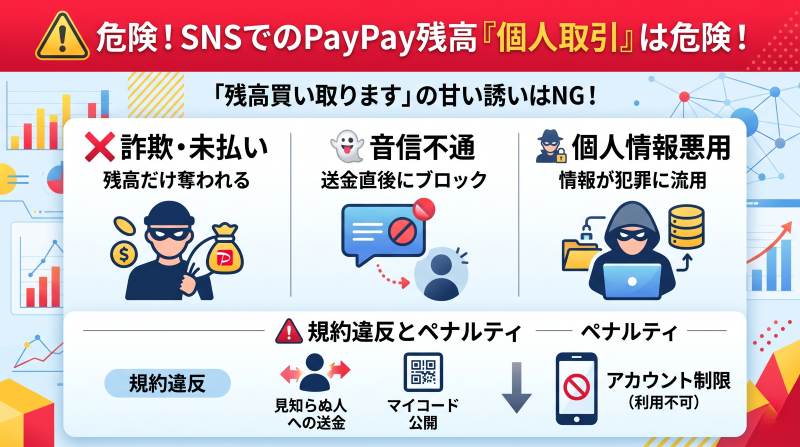 PayPay現金化はSNSや個人取引は避ける