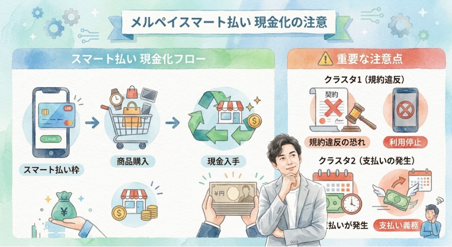 メルペイ現金化のフローと注意点