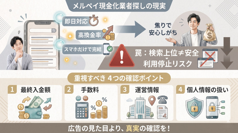 メルペイ現金化業者探し