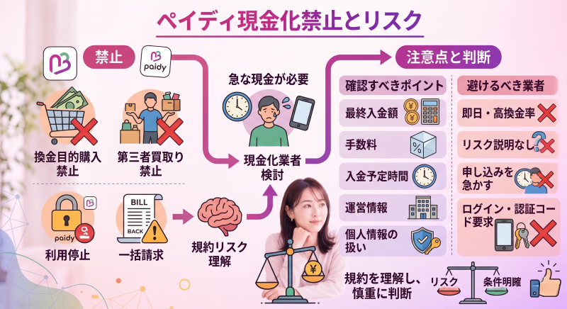ペイディ現金化業者のリスク