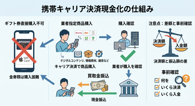 携帯キャリア決済現金化はどのように行われるのか